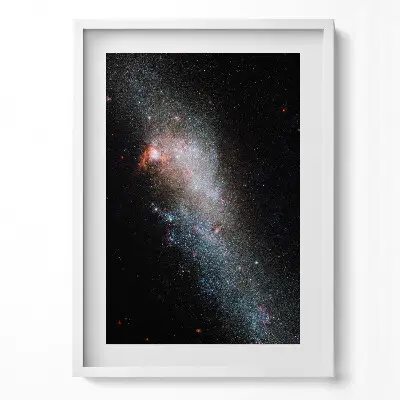 Obraz na stenu v ráme s motívom vesmíru, hviezd a galaxií