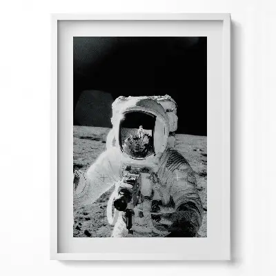 Obraz v ráme Astronaut na Mesiaci fotografia NASA