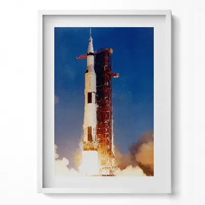 Obraz v ráme Štart vesmírnej rakety NASA