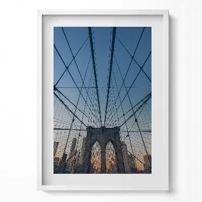 Obraz v ráme Architektúra Brooklynského mosta