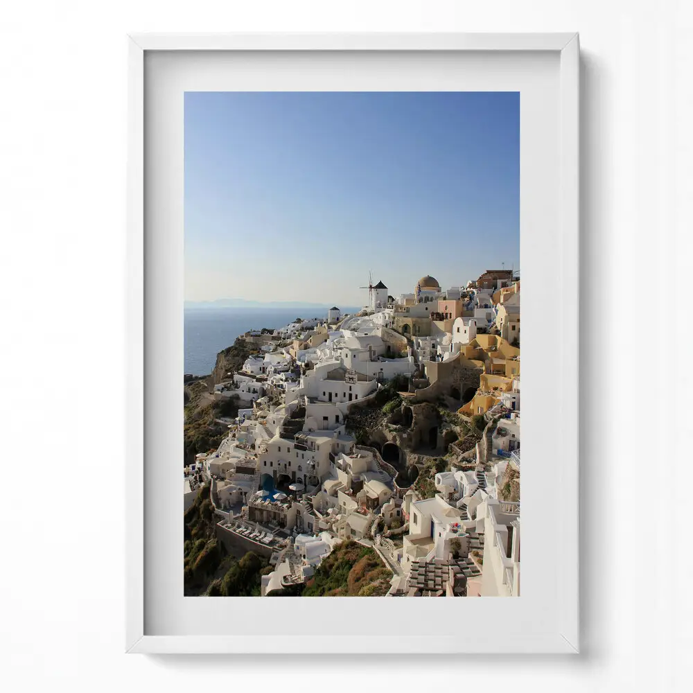 Obraz v ráme Architektúra Santorini v Grécku