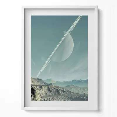 Obraz v ráme Planéta Saturn na oblohe