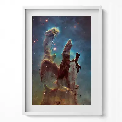 Obraz v ráme s vesmírnou fotografiou NASA