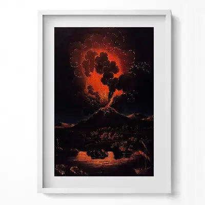 Obraz v ráme s ilustráciou v japonskom štýle