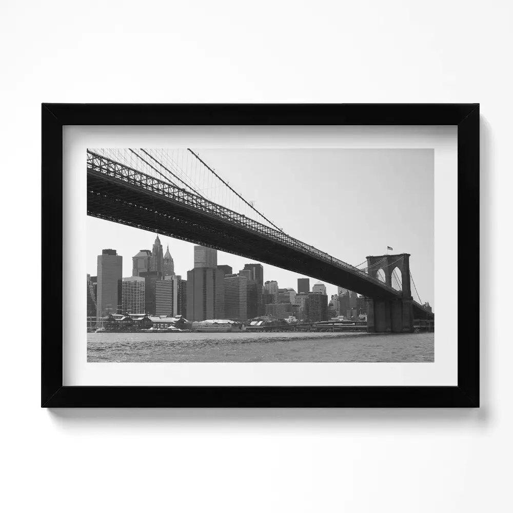 Obraz v ráme Brooklynský most v New Yorku