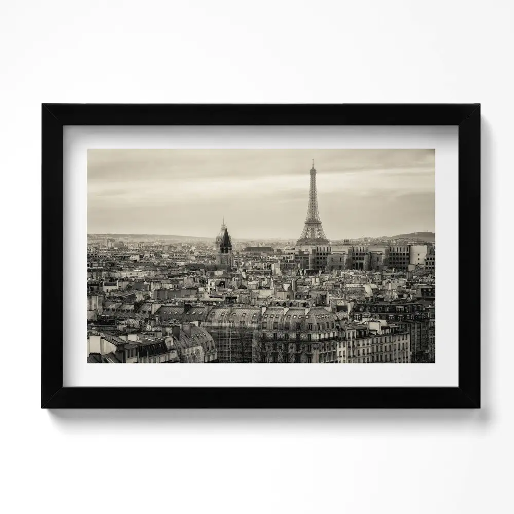 Obraz v ráme Krajina Paríža a Eiffelova veža