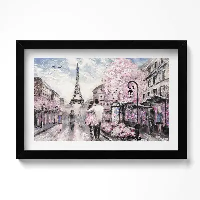 Obraz v ráme Paríž a Eiffelova veža