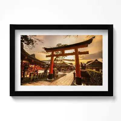 Obraz v ráme Japonská brána ázijská architektúra