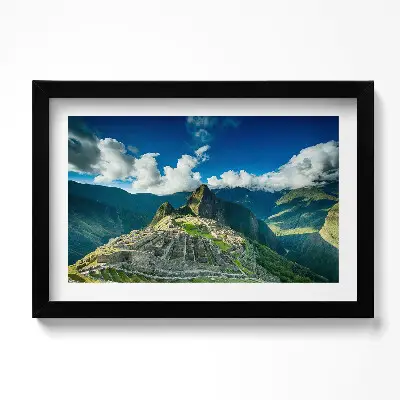 Obraz v ráme Výhľad na Machu Picchu