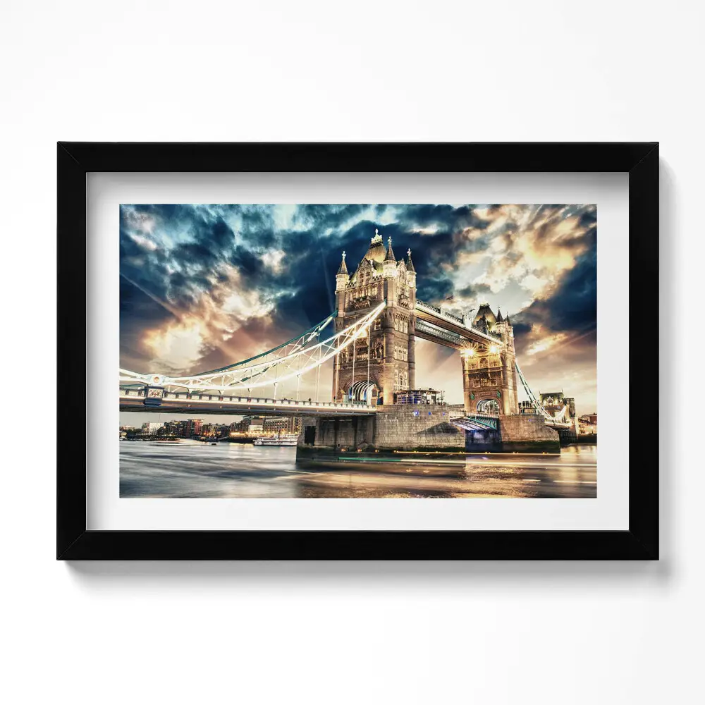 Obraz v ráme Tower Bridge v Londýne