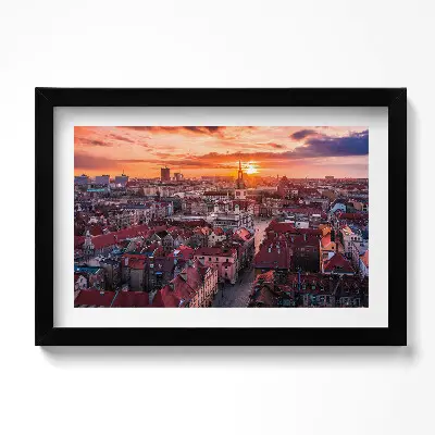 Obraz v ráme panoráma Poznań