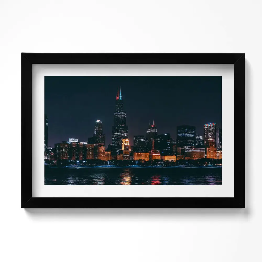 Obraz v ráme Panoráma mesta Chicago