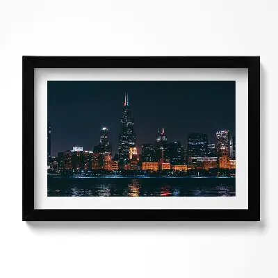Obraz v ráme Panoráma mesta Chicago