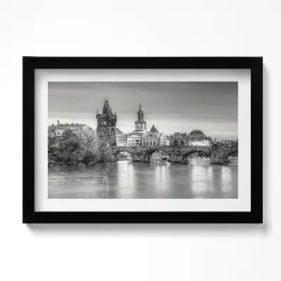 Obraz v ráme Pohľad na Karlov most v Prahe