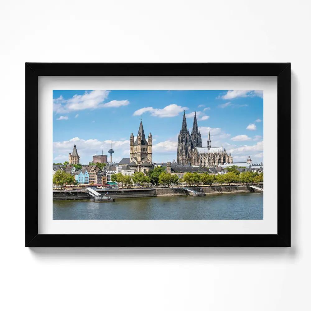 Obraz v ráme Panoráma Kolína nad Rýnom