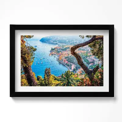 Obraz v ráme Dedinka Villefranche-sur-Mer