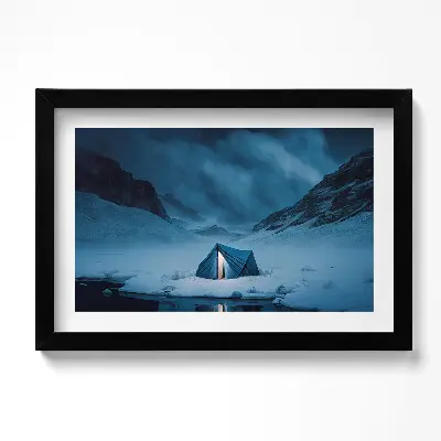 Obraz v ráme Stan v horách na Islande