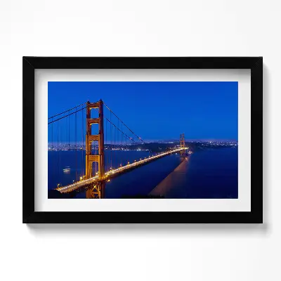 Obraz v ráme s motívom mosta Golden Gate