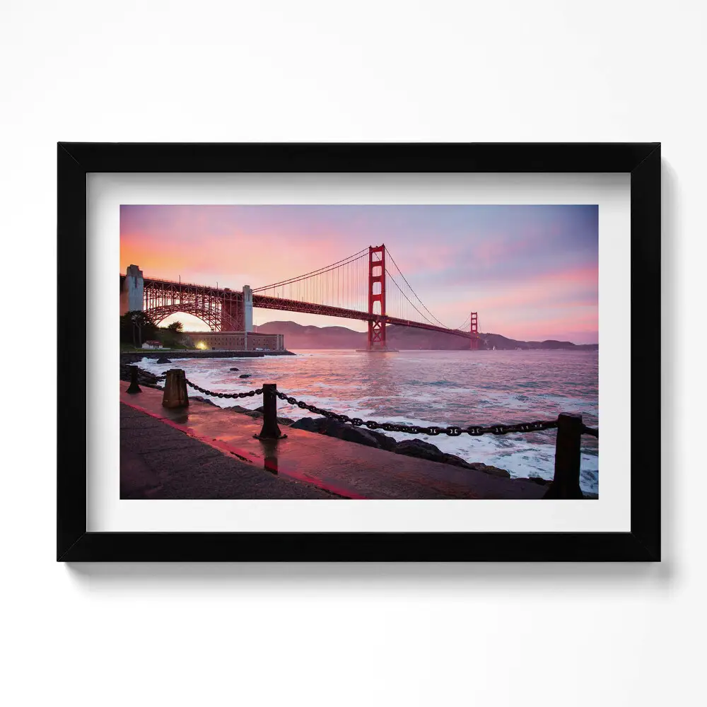Obraz v ráme Pohľad na most Golden Gate