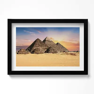 Obraz v ráme Egyptské pyramídy v púšti