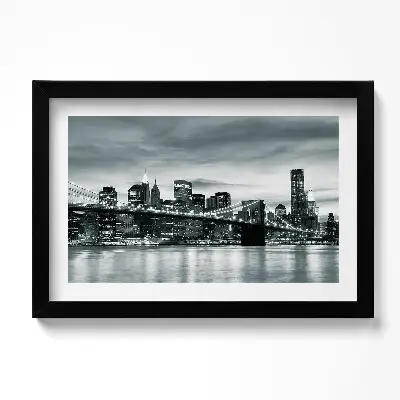 Obraz v ráme Nová panoráma Brooklynského mosta