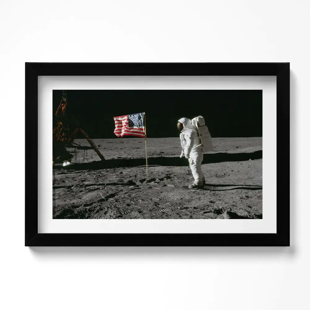 Obraz v ráme Pristátie na Mesiaci fotografia z NASA