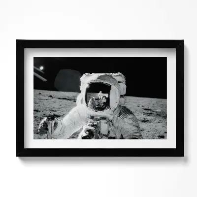 Obraz v ráme Astronaut na Mesiaci fotografia NASA