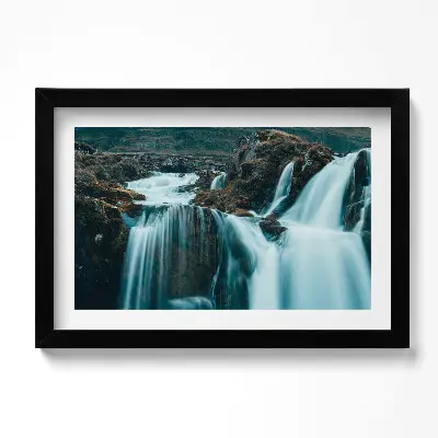 Obraz v ráme Fotografia horského vodopádu