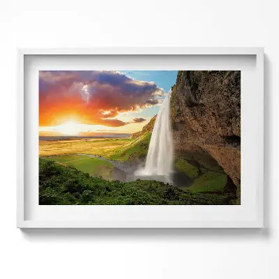 Obraz na stenu v ráme Vodopád na Islande