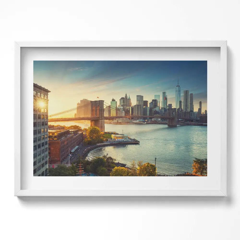 Obraz na stenu v ráme New York Manhattan a Brooklynský most
