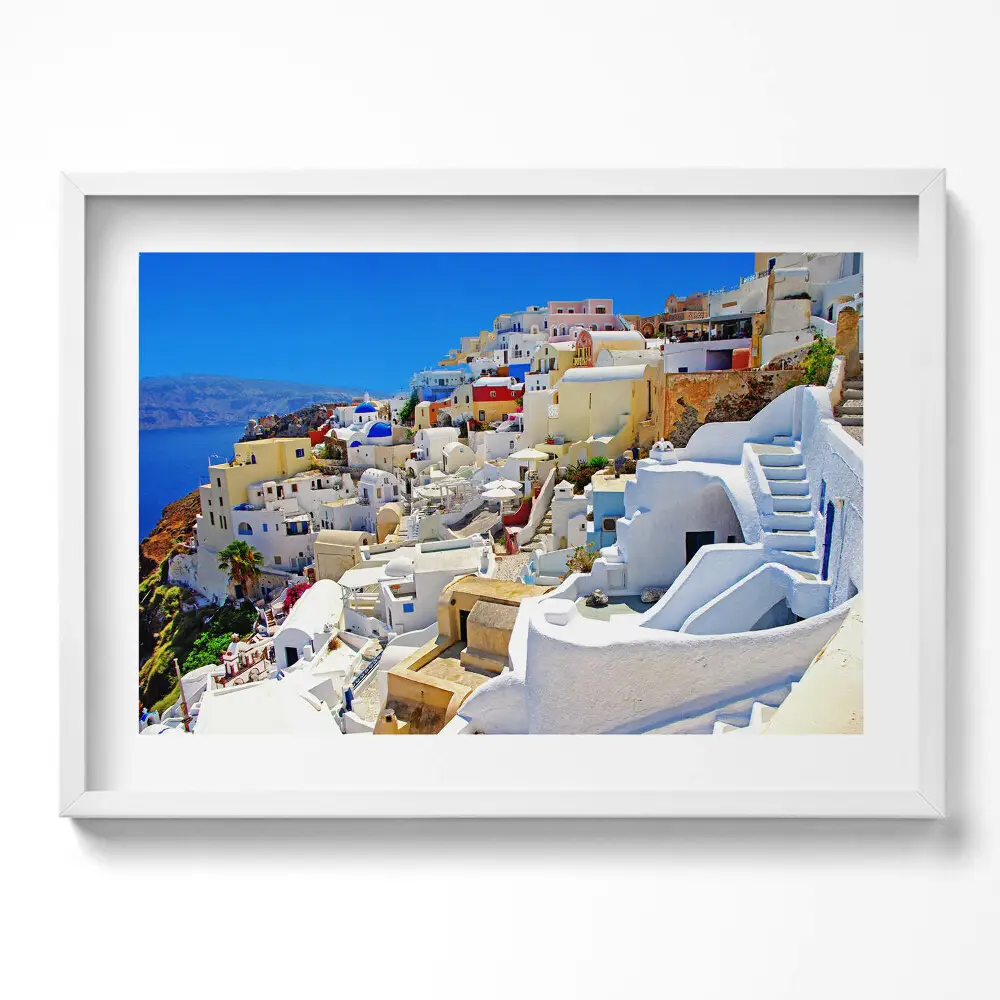 Obraz v ráme Grécko Santorini