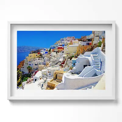 Obraz v ráme Grécko Santorini