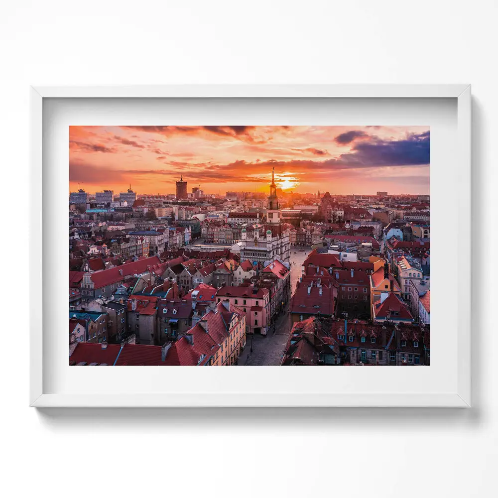 Obraz v ráme panoráma Poznań