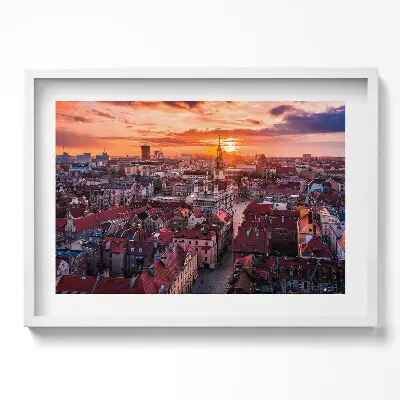 Obraz v ráme panoráma Poznań
