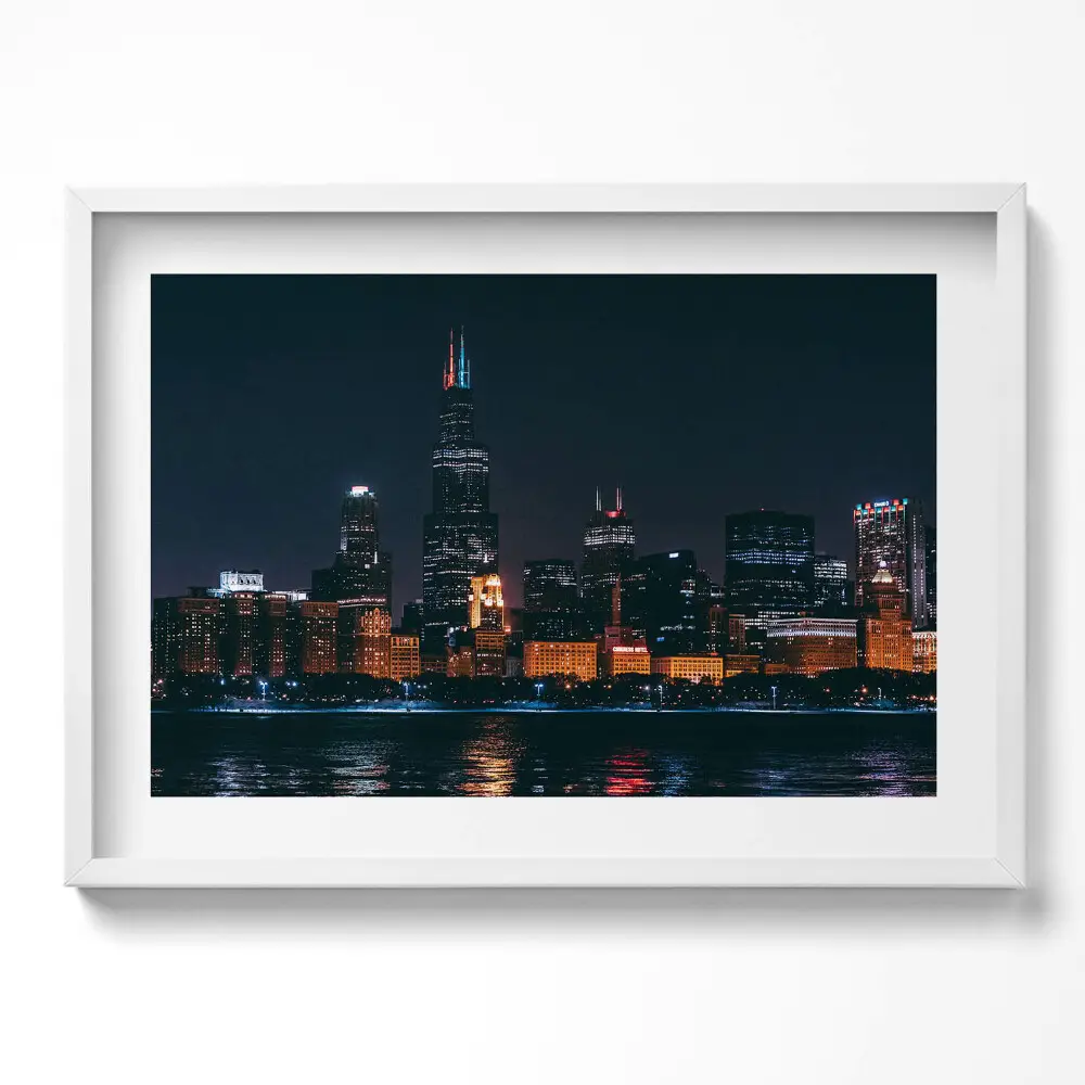 Obraz v ráme Panoráma mesta Chicago