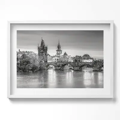 Obraz v ráme Pohľad na Karlov most v Prahe