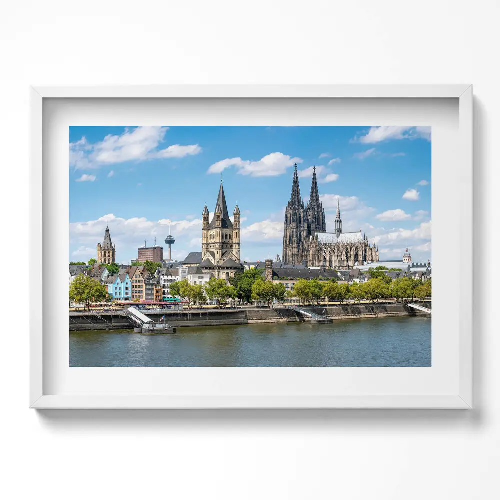 Obraz v ráme Panoráma Kolína nad Rýnom