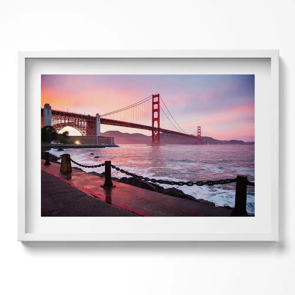 Obraz v ráme Pohľad na most Golden Gate