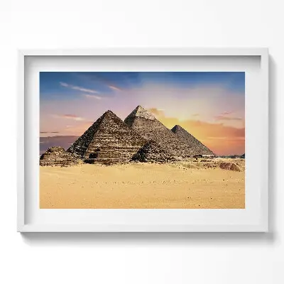 Obraz v ráme Egyptské pyramídy v púšti