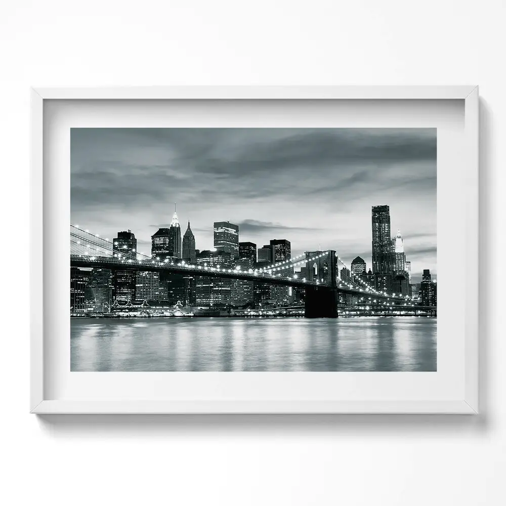 Obraz v ráme Nová panoráma Brooklynského mosta
