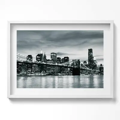 Obraz v ráme Nová panoráma Brooklynského mosta