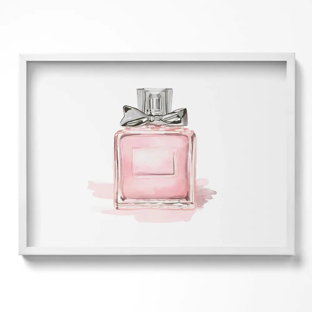 Obraz v ráme Ružový parfum s mašľou
