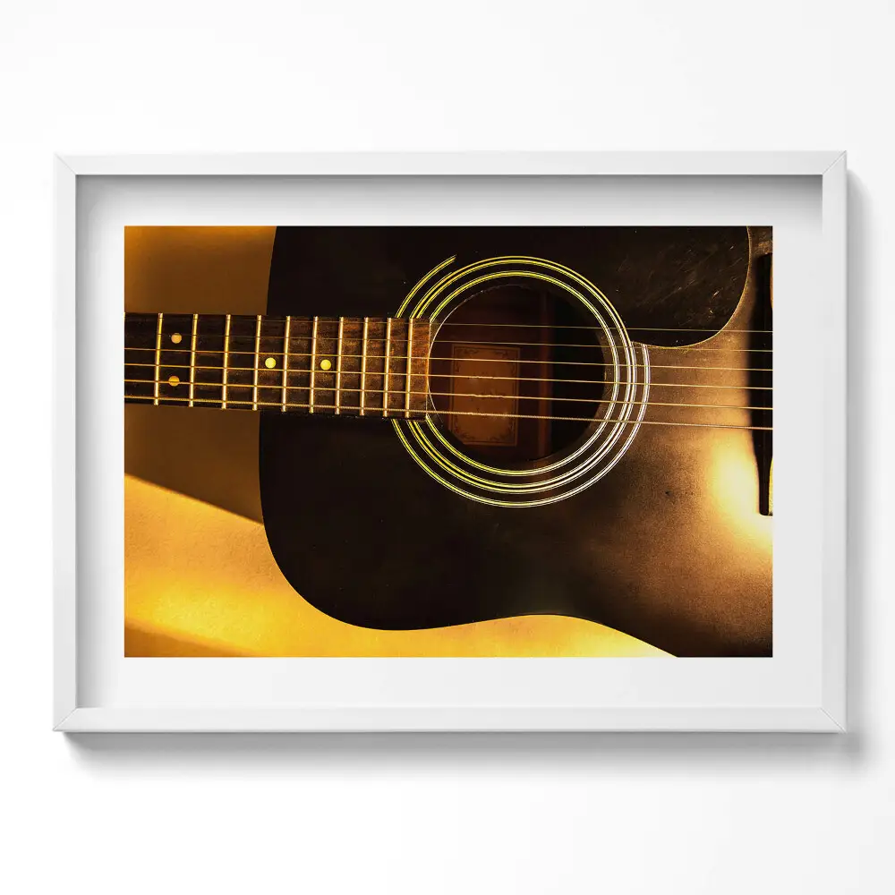 Obraz v ráme Čierna gitara
