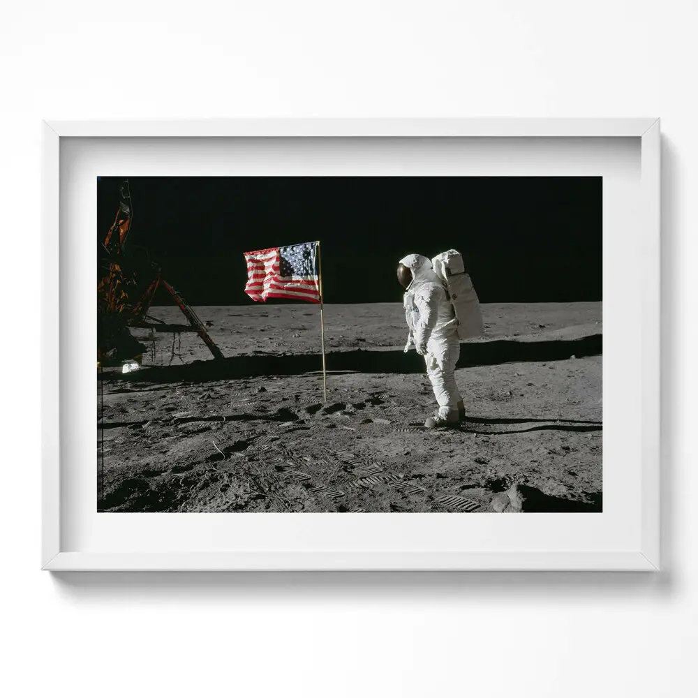 Obraz v ráme Pristátie na Mesiaci fotografia z NASA