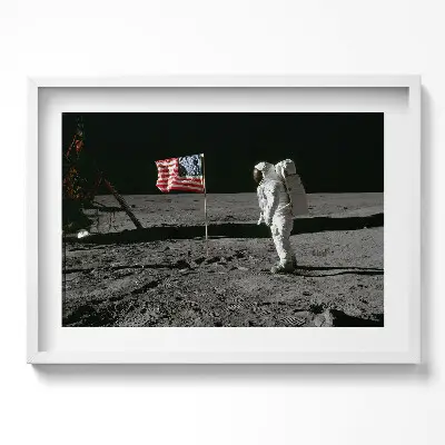 Obraz v ráme Pristátie na Mesiaci fotografia z NASA