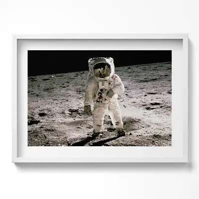 Obraz v ráme Prvý človek na Mesiaci fotografia NASA