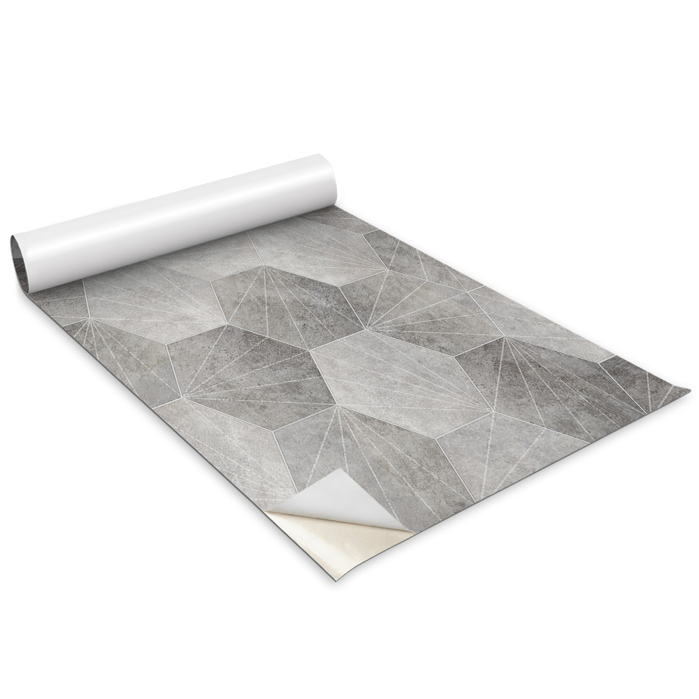 Nalepovacia fólia na nábytok Šedé šesťuholníky a čiary