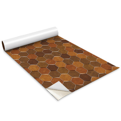 Lepiaca tapeta na nabytok Hnedé šesťuholníky