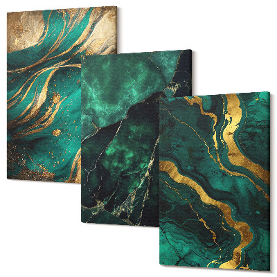 Sada obrazov triptych Elegantné abstraktné kamenné vzory