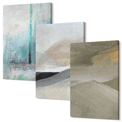 Sada obrazov na stenu triptych Maľované abstraktné minimalistické dekorácie